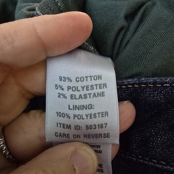 NWOT LL Bean Green Lined Women's Classic Fit High Rise Straight LegJeans 6Petite - Picture 11 of 12